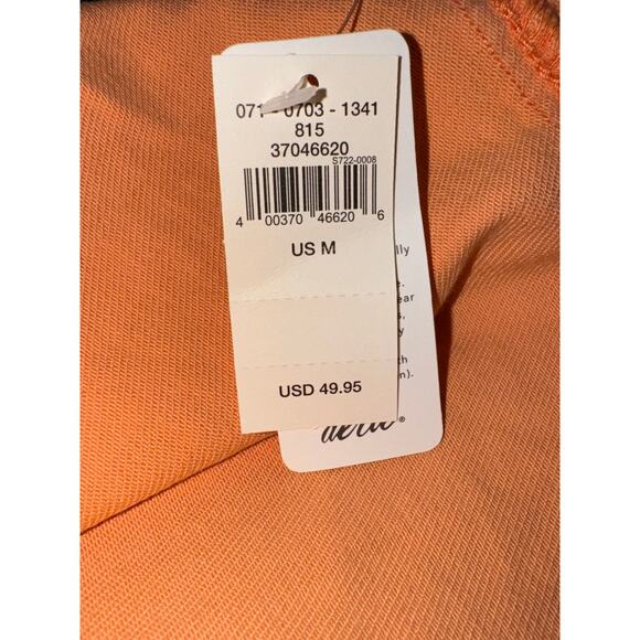 Aerie Women's Size MediumMini Denim Circle Skirt Light Orange Pull On NWT - Picture 4 of 4